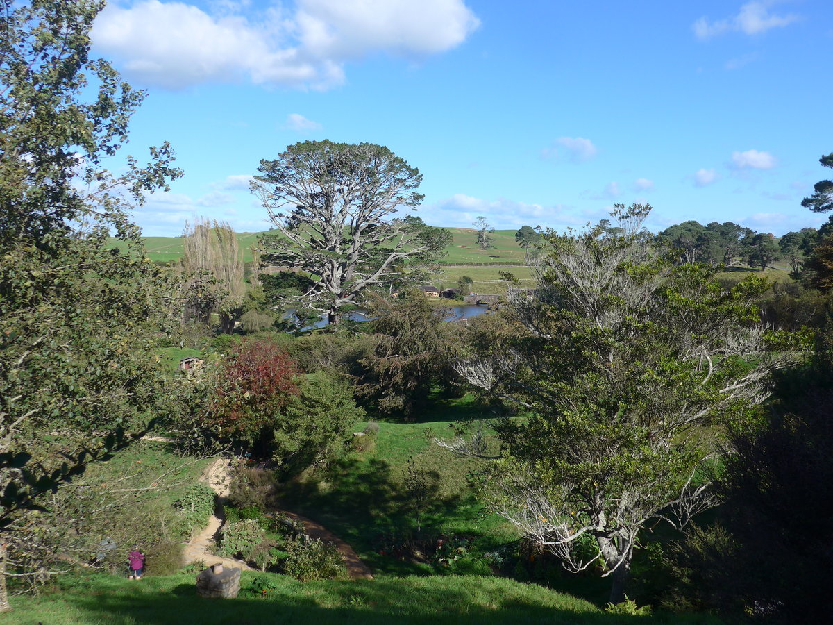 (190'904) - Hobbiton-Landschaft mit B�umen am 22. April 2018 bei Hinuera