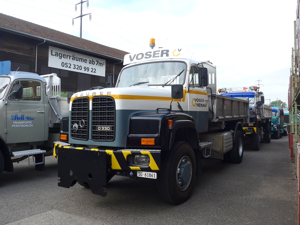 (192'330) - Voser, Henau - SG 61'861 - Saurer am 5. Mai 2018 in Attikon, Wegm�ller