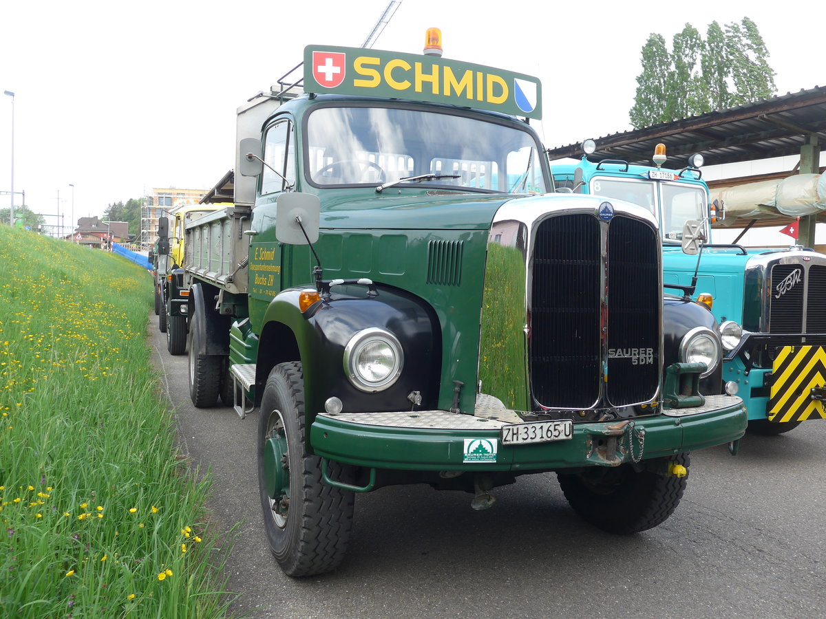 (192'335) - Schmid, Buchs - ZH 33'165 U - Saurer am 5. Mai 2018 in Attikon, Wegm�ller