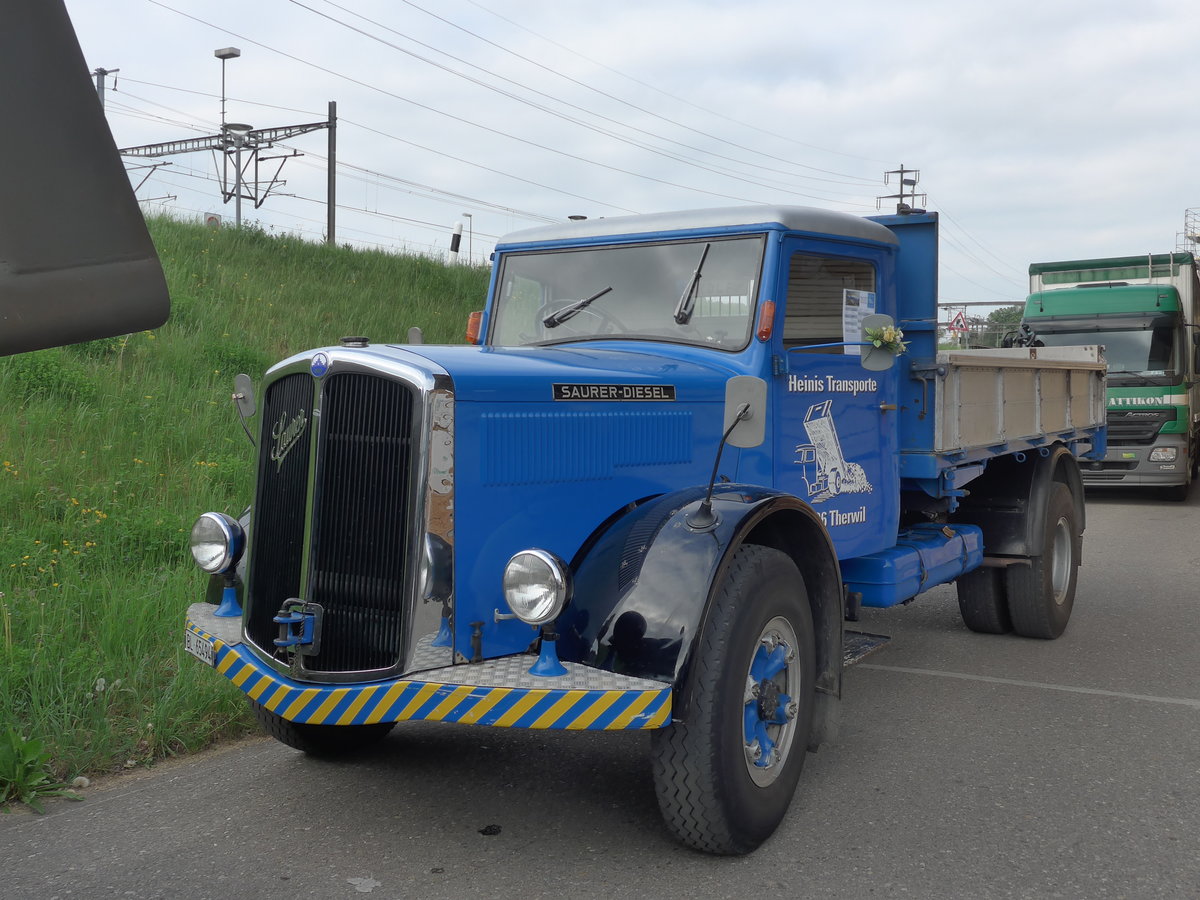 (192'338) - Heinis Transporte, Therwil - BL 65'494 - Saurer am 5. Mai 2018 in Attikon, Wegm�ller