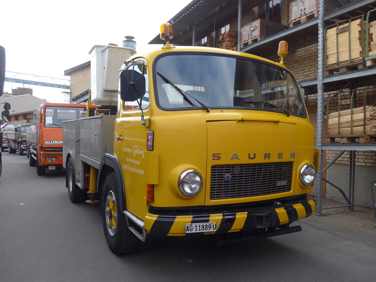 (192'351) - Gehrig, Rudolfstetten - AG 11'889 U - Saurer am 5. Mai 2018 in Attikon, Wegm�ller
