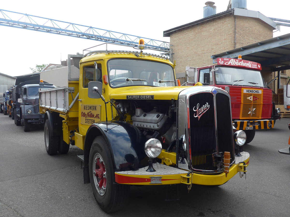 (192'356) - Notter, Stetten - Nr. 38/AG 6148 - Saurer am 5. Mai 2018 in Attikon, Wegm�ller