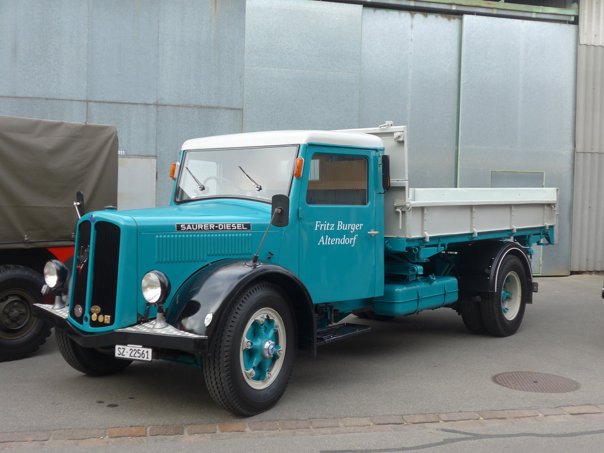 (192'380) - Burger, Altendorf - SZ 22'561 - Saurer am 5. Mai 2018 in Attikon, Wegm�ller