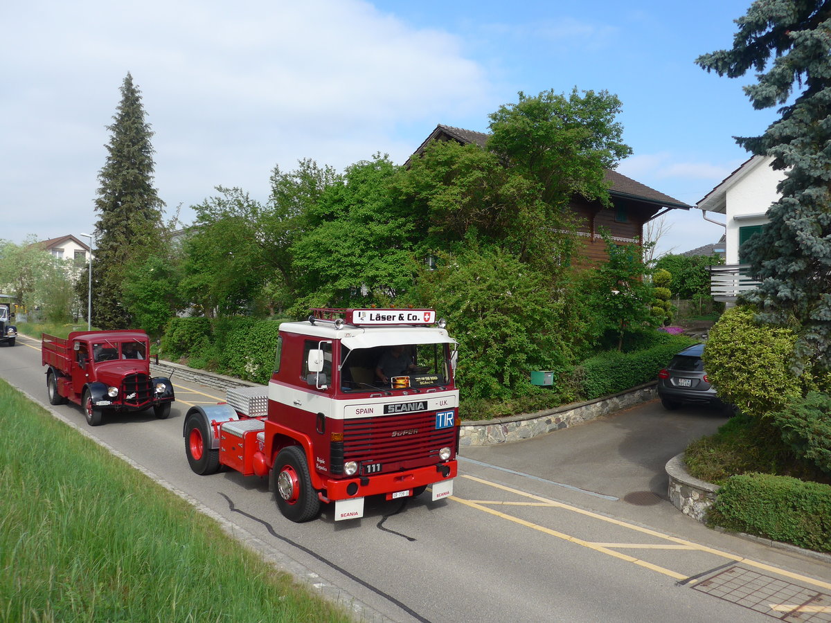 (192'471) - L�ser - GR 739 U - Scania am 5. Mai 2018 in Attikon, Bahnstrasse