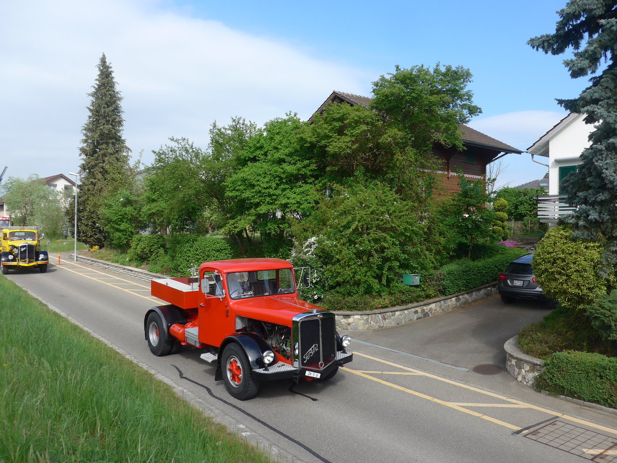 (192'495) - FBW - ZH 5 U - am 5. Mai 2018 in Attikon, Bahnstrasse