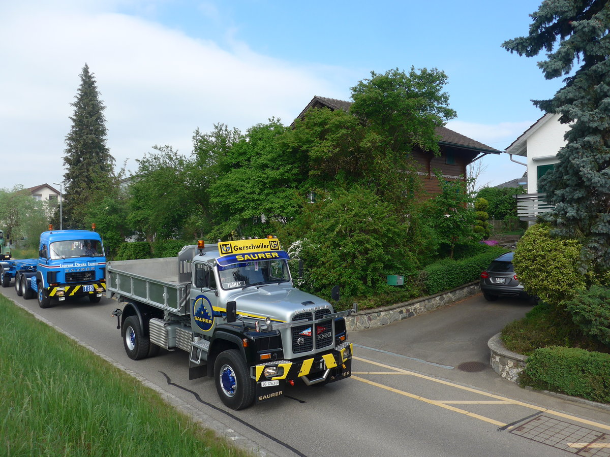 (192'501) - Gerschwiler, Goldach - SG 1263 U - Saurer am 5. Mai 2018 in Attikon, Bahnstrasse