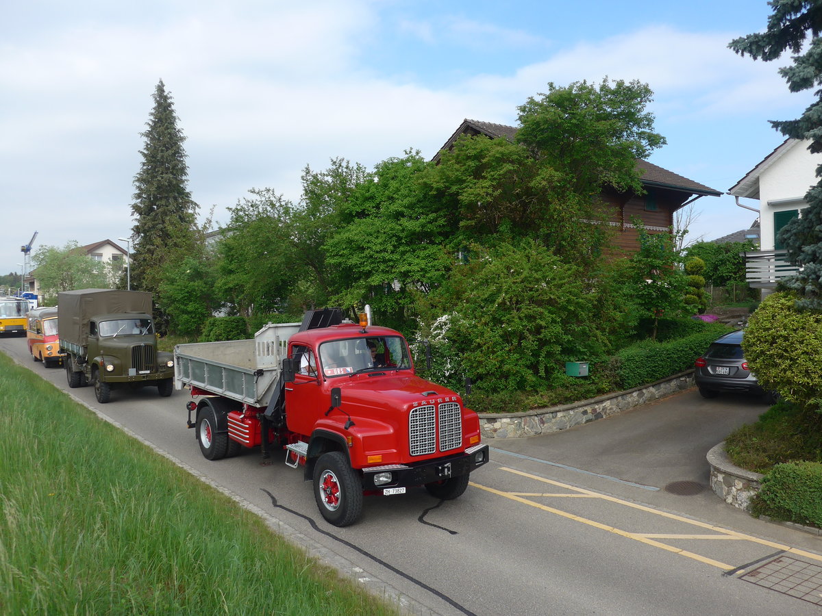 (192'519) - Saurer - ZH 73'827 - am 5. Mai 2018 in Attikon, Bahnstrasse