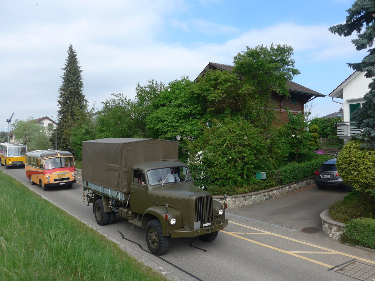 (192'520) - Saurer - ZH 210'073 - am 5. Mai 2018 in Attikon, Bahnstrasse