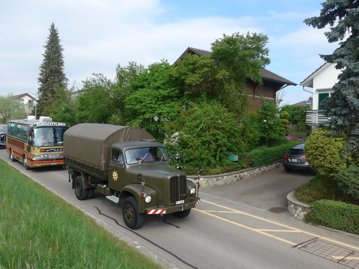 (192'526) - Saurer - BL 23'657 - am 5. Mai 2018 in Attikon, Bahnstrasse
