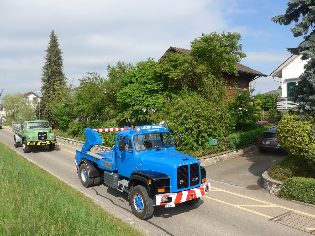 (192'552) - Liechti, Schwarzenburg - BE 846'917 - Saurer am 5. Mai 2018 in Attikon, Bahnstrasse