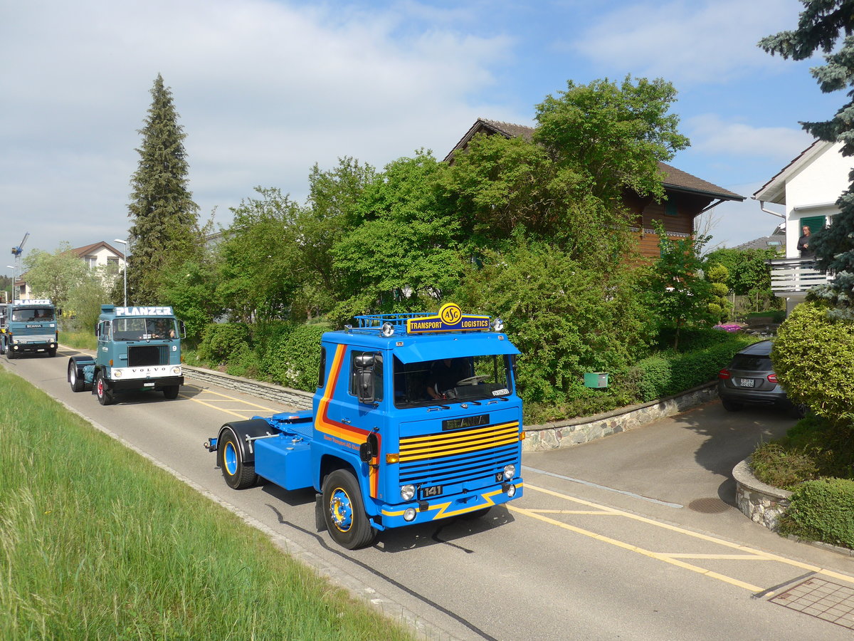 (192'558) - Saxer, Dietikon - ZH 33'425 U - Scania am 5. Mai 2018 in Attikon, Bahnstrasse