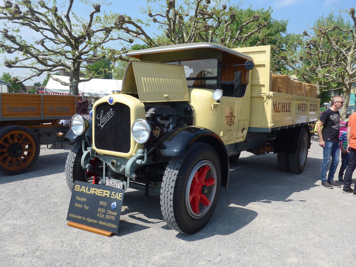 (192'613) - M�hle, Weinfelden - TG 2627 U - Saurer am 5. Mai 2018 in Arbon, Arbon Classics