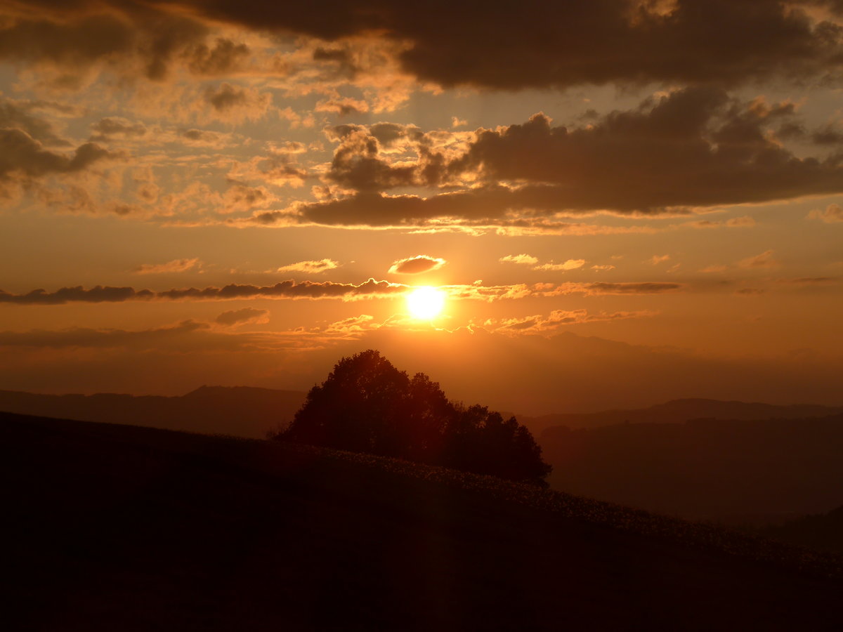 (193'002) - Abendstimmung am 11. Mai 2018 bei Fahrni