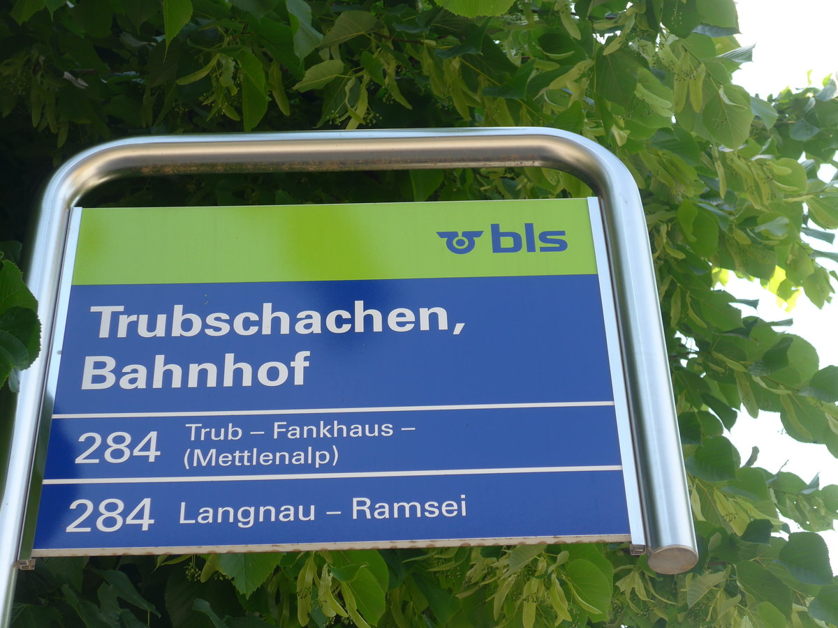 (193'738) - bls-Haltestelle - Trubschachen, Bahnhof - am 3. Juni 2018