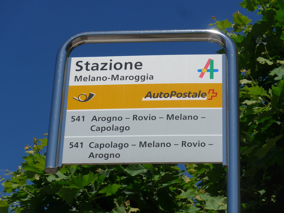 (193'808) - PostAuto-Haltestelle - Melano-Maroggia, Stazione - am 9. Juni 2018