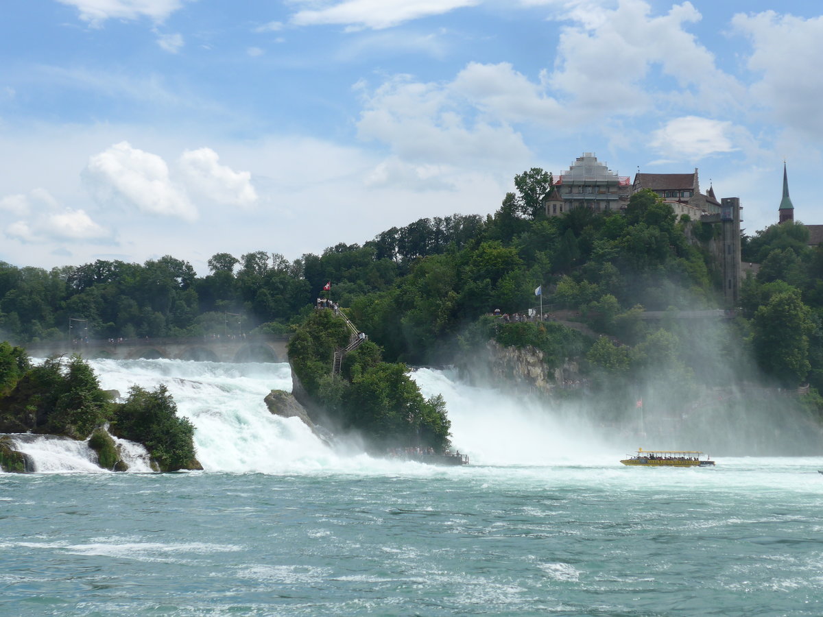 (193'973) - Der Rheinfall und Schloss Laufen am 10. Juni 2018 bei Neuhausen