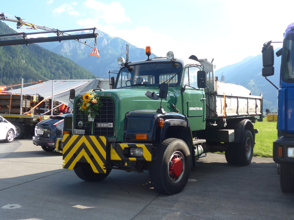 (194'292) - Seematter, Unterseen - BE 504'603 - Saurer am 23. Juni 2018 in Interlaken, Flugplatz