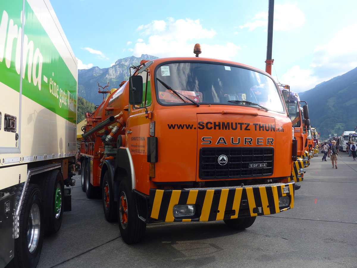 (194'298) - Schmutz, Thun - Nr. 5 - Saurer am 23. Juni 2018 in Interlaken, Flugplatz