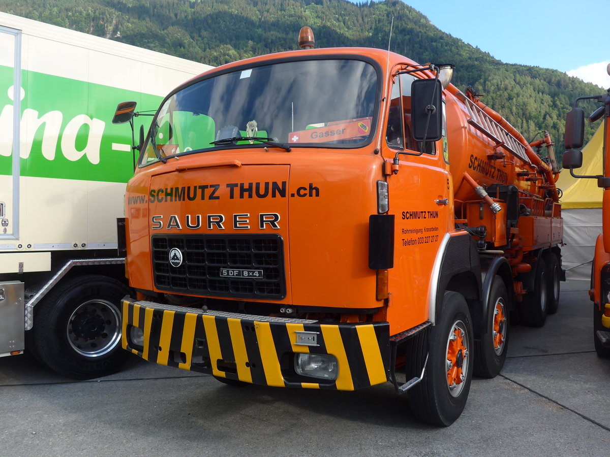 (194'299) - Schmutz, Thun - Nr. 5 - Saurer am 23. Juni 2018 in Interlaken, Flugplatz