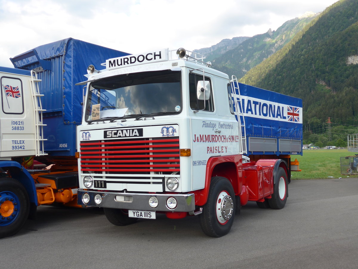 (194'307) - Murdoch, Paisley - YGA 111 S - Scania am 23. Juni 2018 in Interlaken, Flugplatz