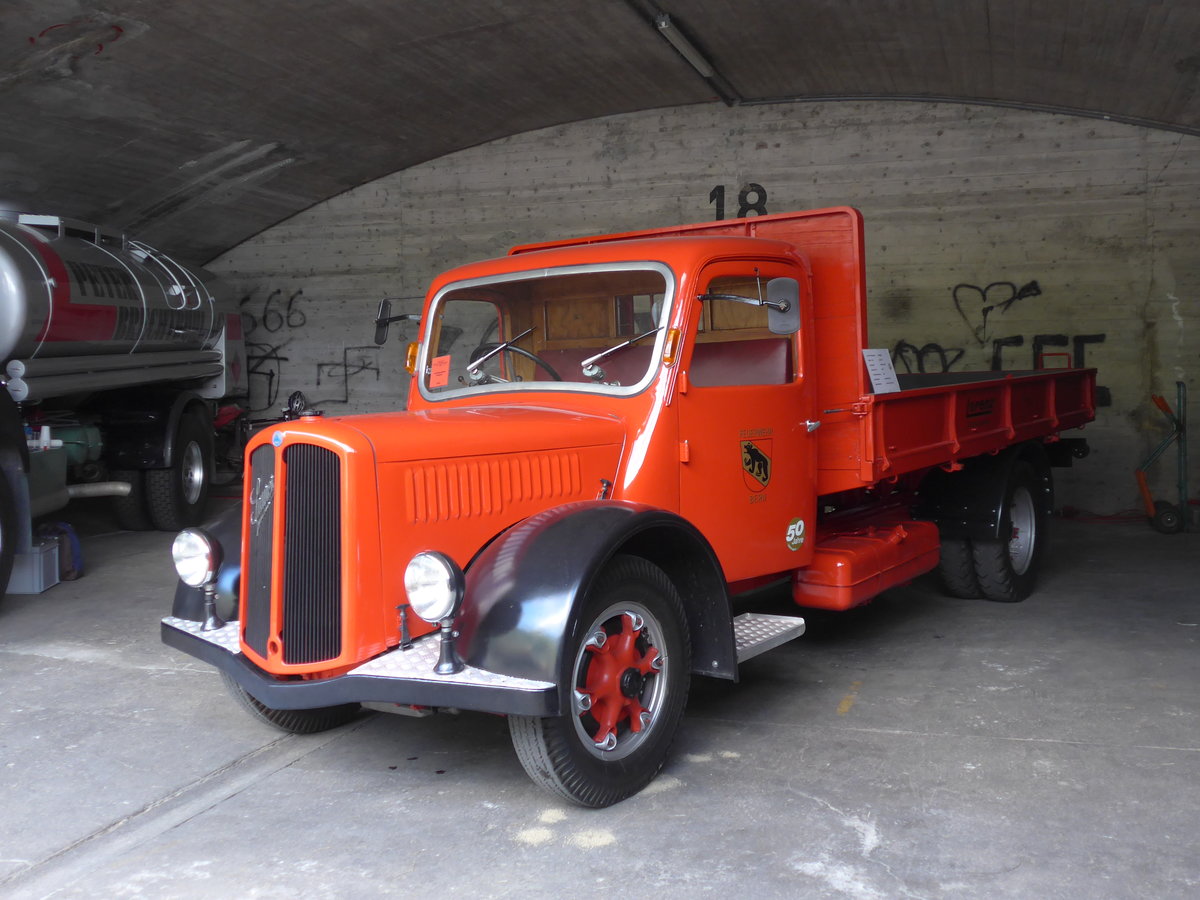 (194'327) - Lorenz, Lyssach - Saurer am 23. Juni 2018 in Interlaken, Flugplatz