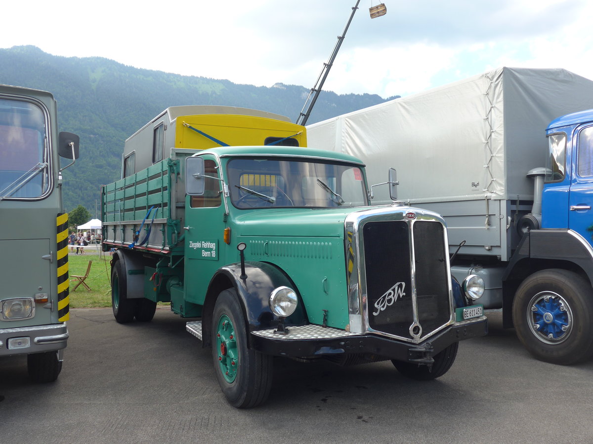 (194'332) - Ziegelei Rehag, Bern - BE 611'451 - FBW am 23. Juni 2018 in Interlaken, Flugplatz