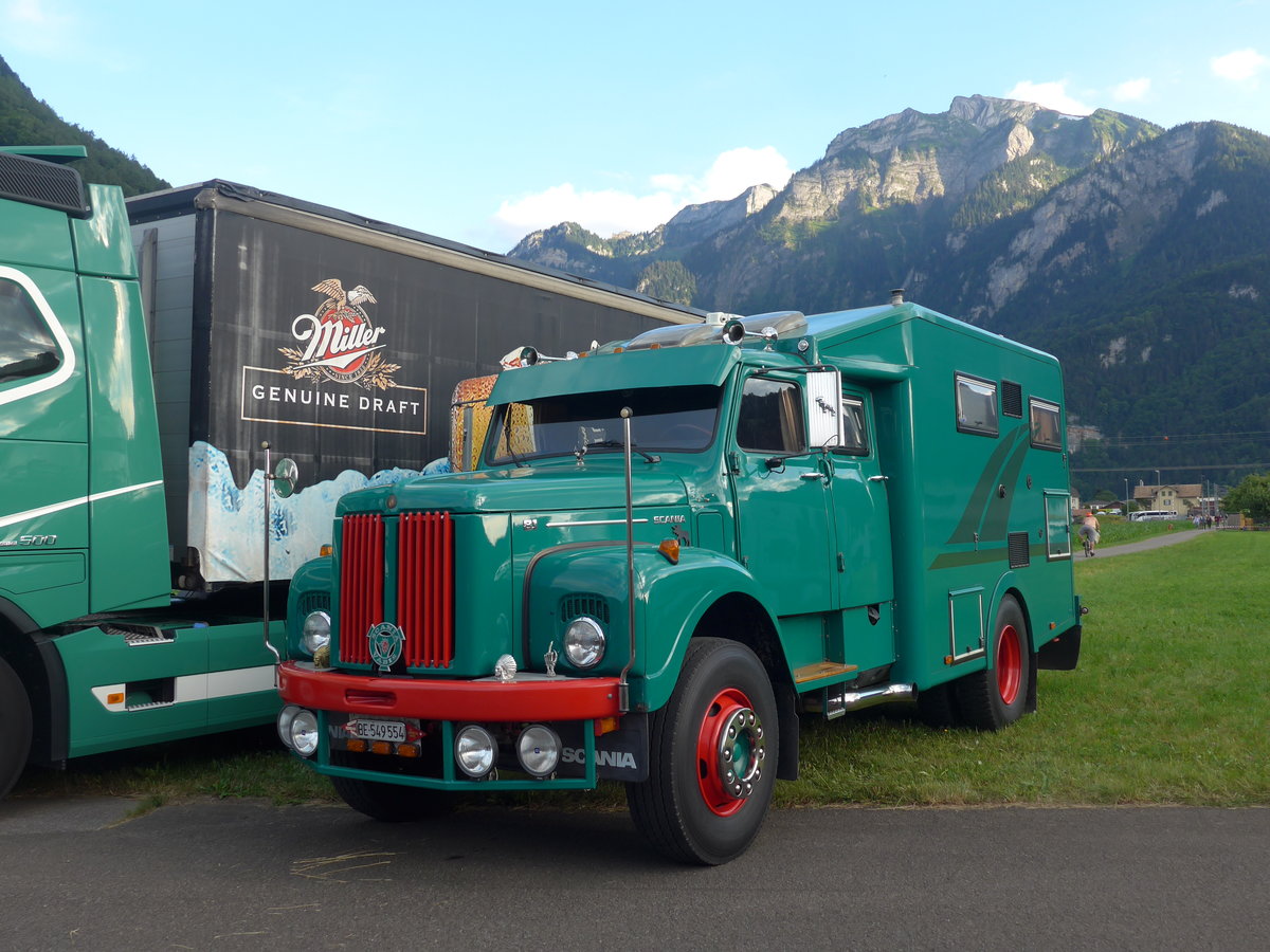 (194'343) - Scania - BE 549'554 - am 23. Juni 2018 in Interlaken, Flugplatz