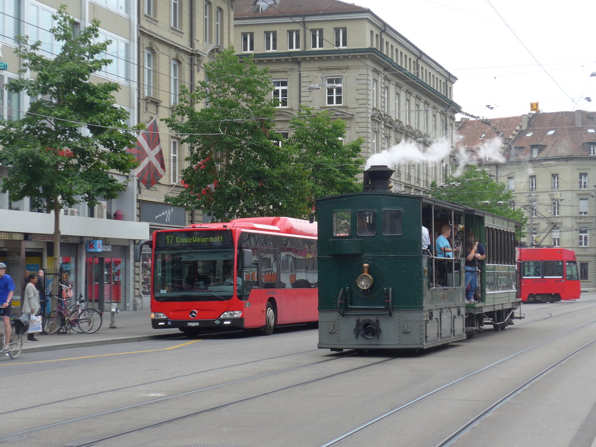 (194'364) - SVB-Dampftram - Nr. 12 - am 24. Juni 2018 beim Bahnhof Bern