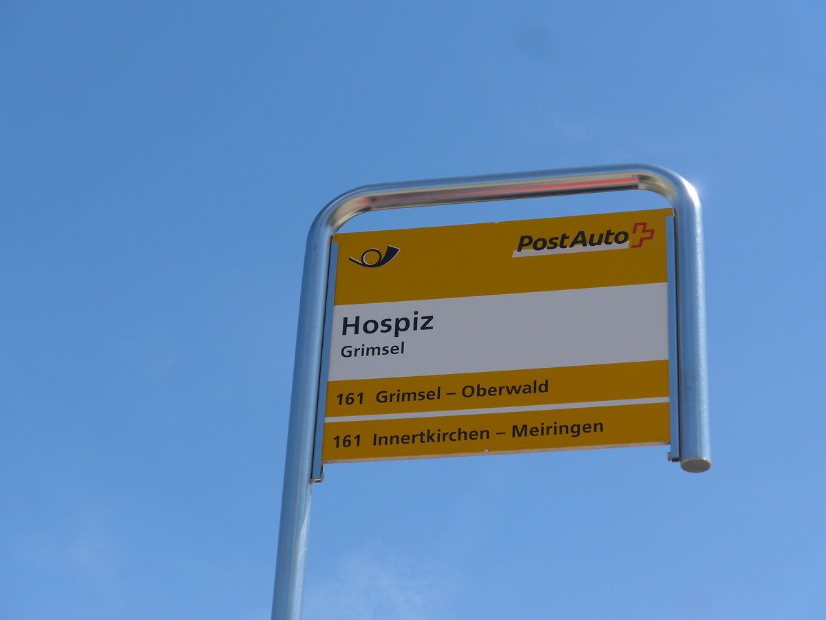 (195'246) - PostAuto-Haltestelle Grimsel, Hospiz - am 29. Juli 2018
