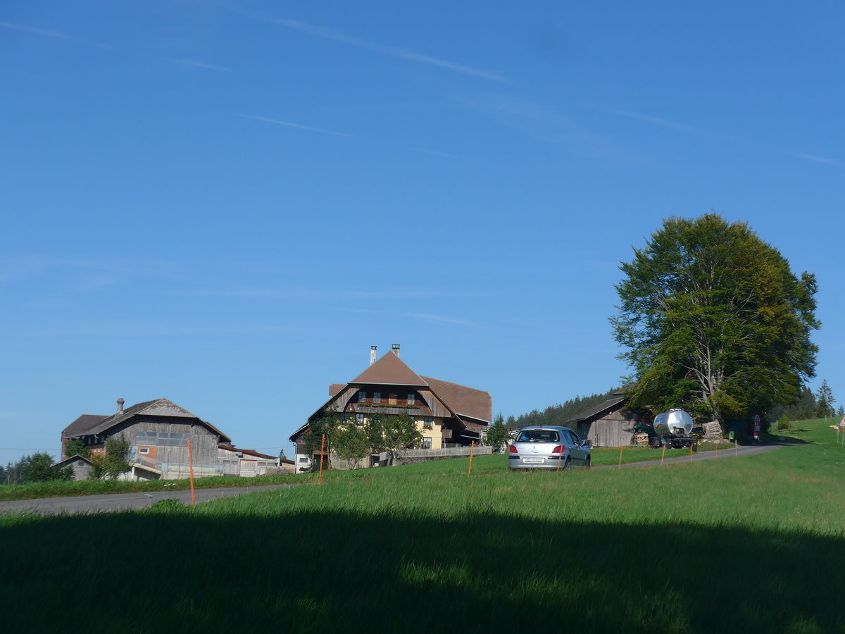(196'214) - Bauernhof mit Baum am 26. August 2018 in Blapbach bei Trubschachen