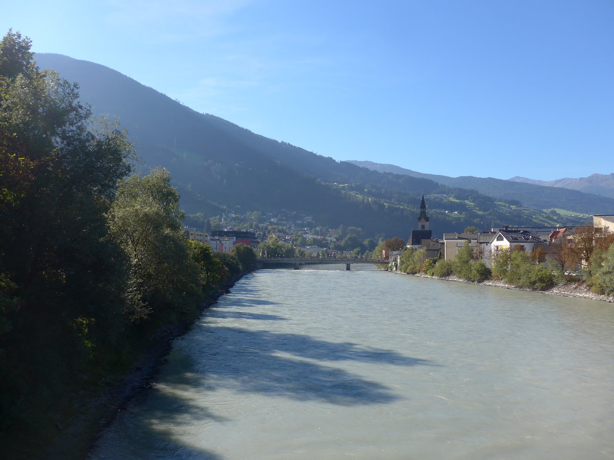 (196'913) - Der Inn am 12. September 2018 bei Schwaz