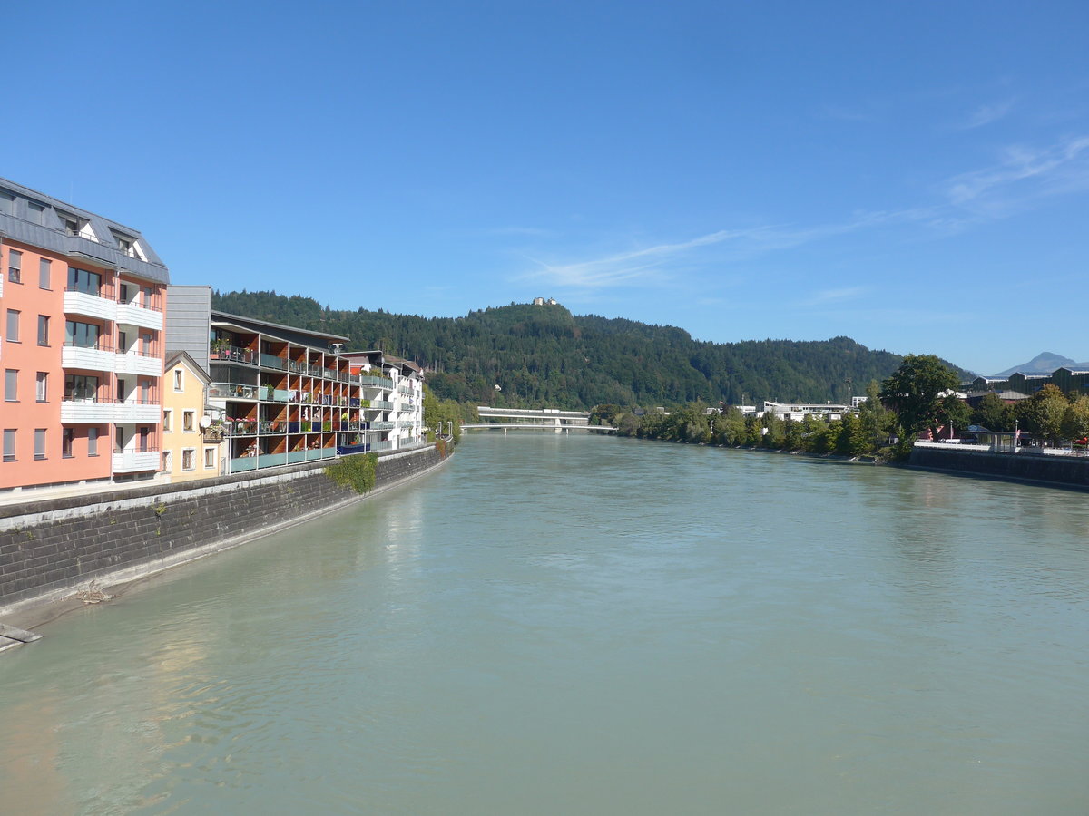 (196'918) - Der Inn am 12. September 2018 bei Kufstein