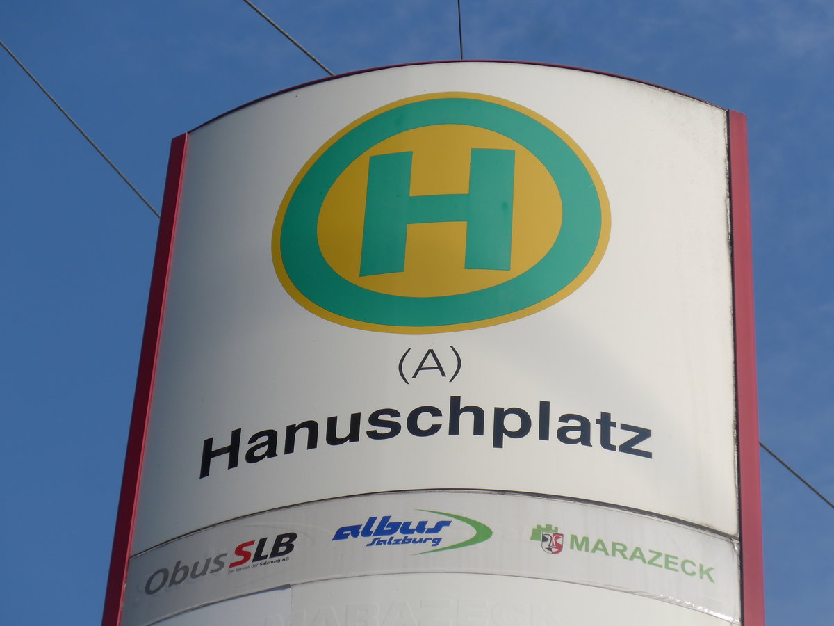 (197'311) - Bus-Haltestelle - Salzburg, Hanuschplatz - am 13. September 2018