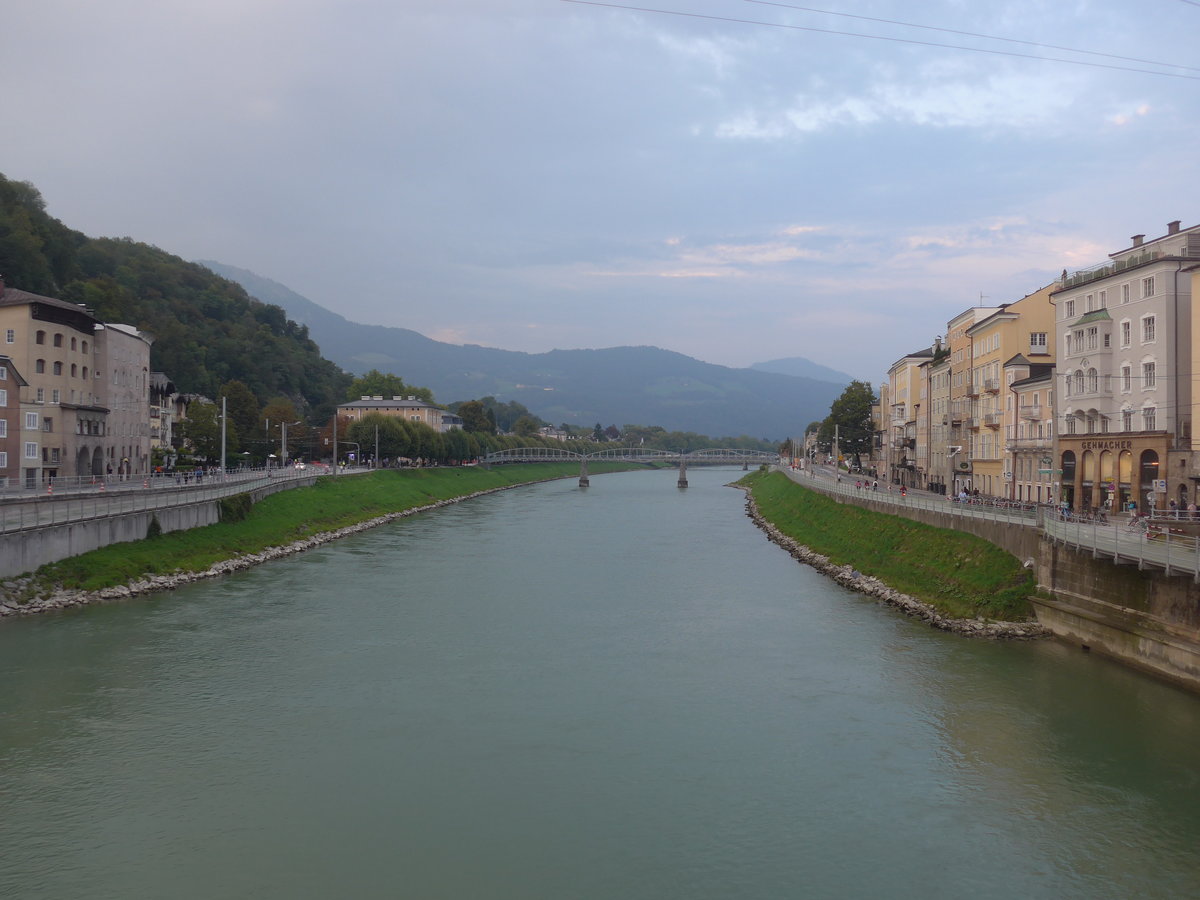 (197'398) - Die Salzach am 13. September 2018 in Salzburg