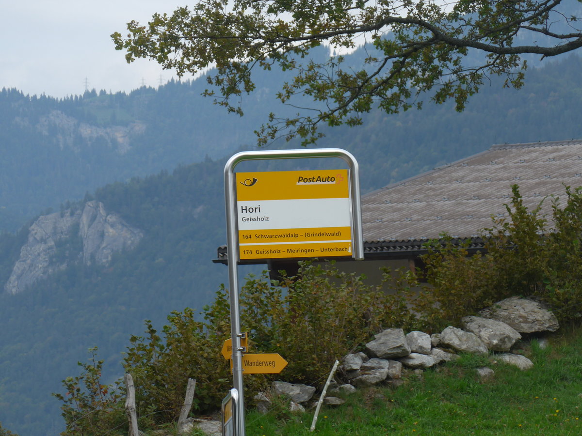 (197'733) - PostAuto-Haltestelle - Geissholz, Hori - am 16. September 2018