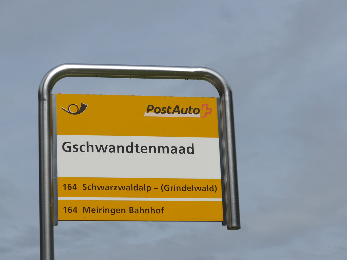 (197'776) - PostAuto-Haltestelle - Gschwandtenmaad - am 16. September 2018