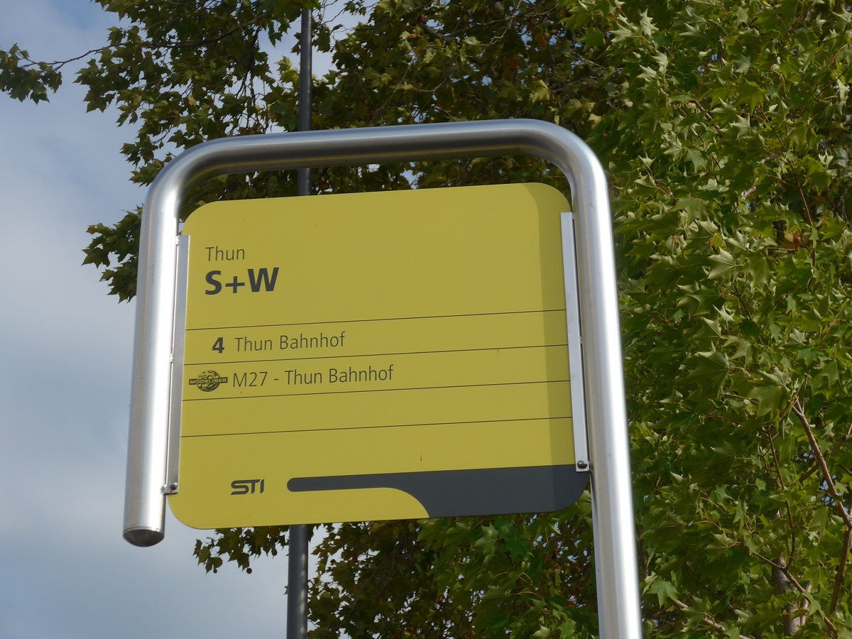 (197'975) - STI-Haltestelle - Thun, S+W - am 29. September 2018