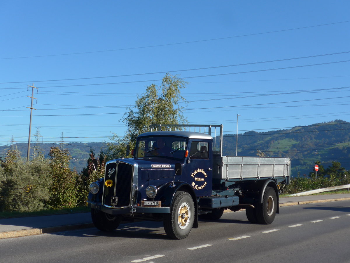 (198'140) - Amstein, Willisau - LU 91'278 U - Saurer am 13. Oktober 2018 in Bilten, Sch�niserstrasse