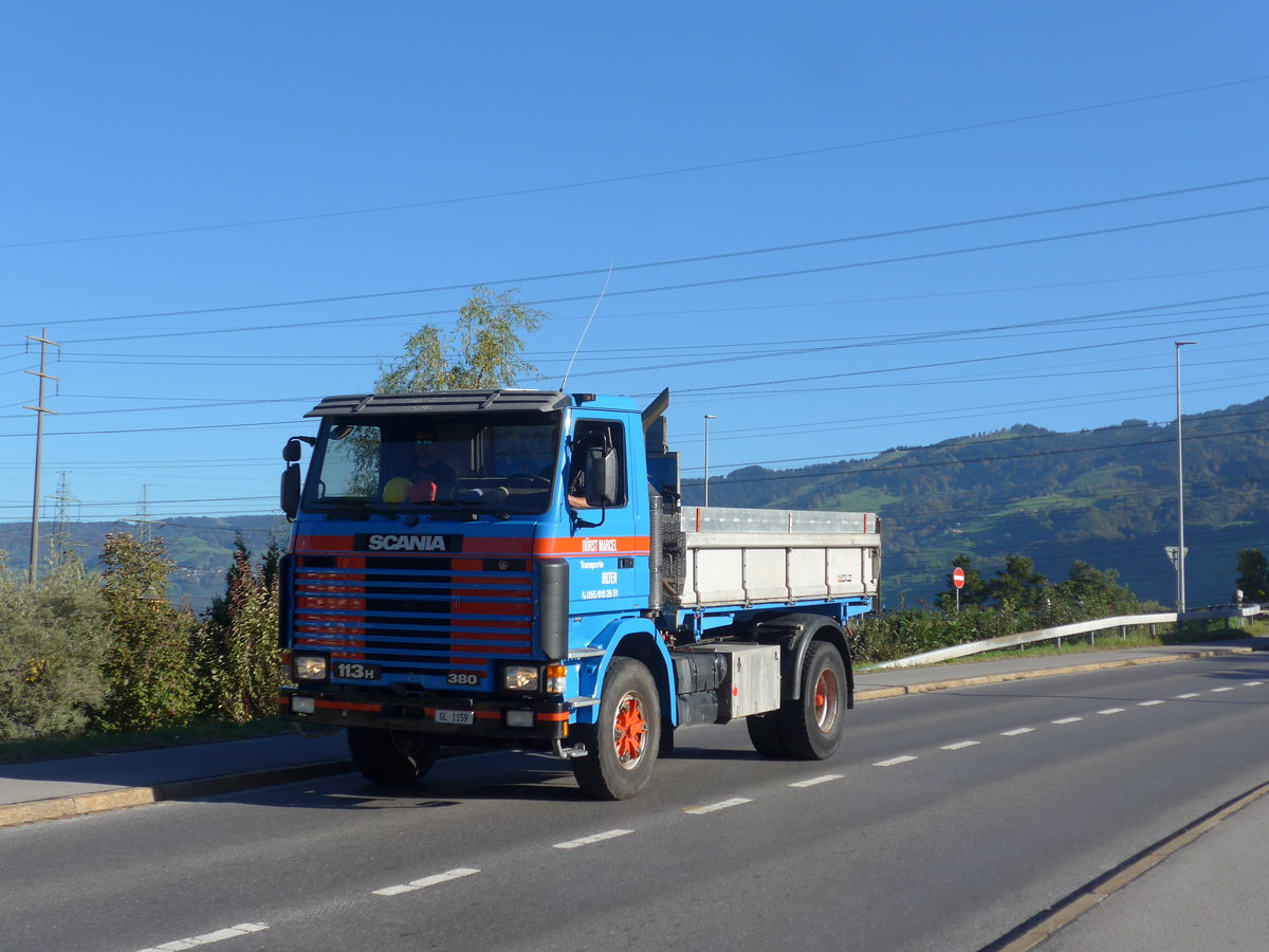 (198'146) - D�rst, Bilten - GL 1159 - Scania am 13. Oktober 2018 in Bilten, Sch�niserstrasse