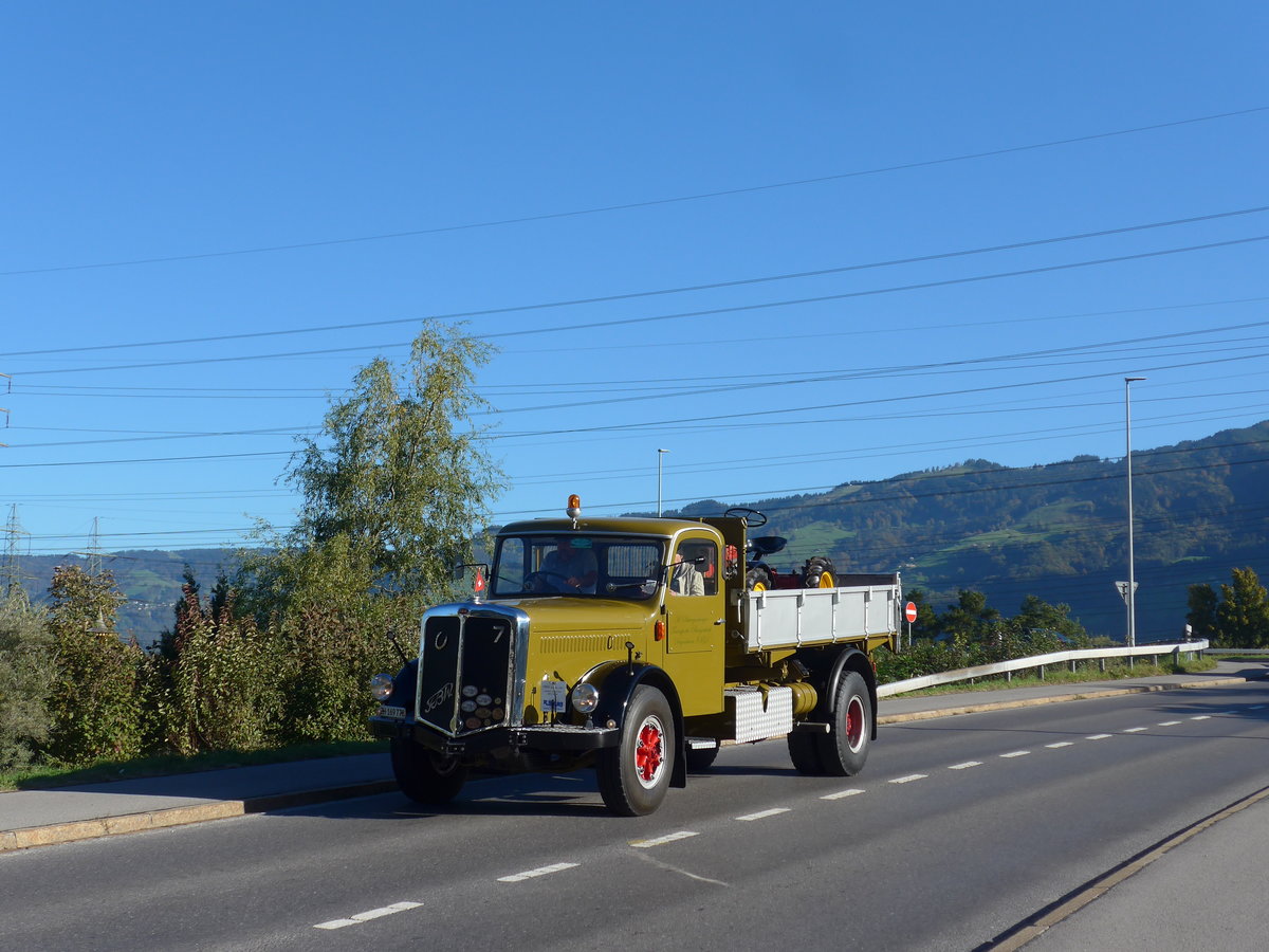(198'153) - Schregenberger, Degersheim - Nr. 7/ZH 169'778 - FBW am 13. Oktober 2018 in Bilten, Sch�niserstrasse