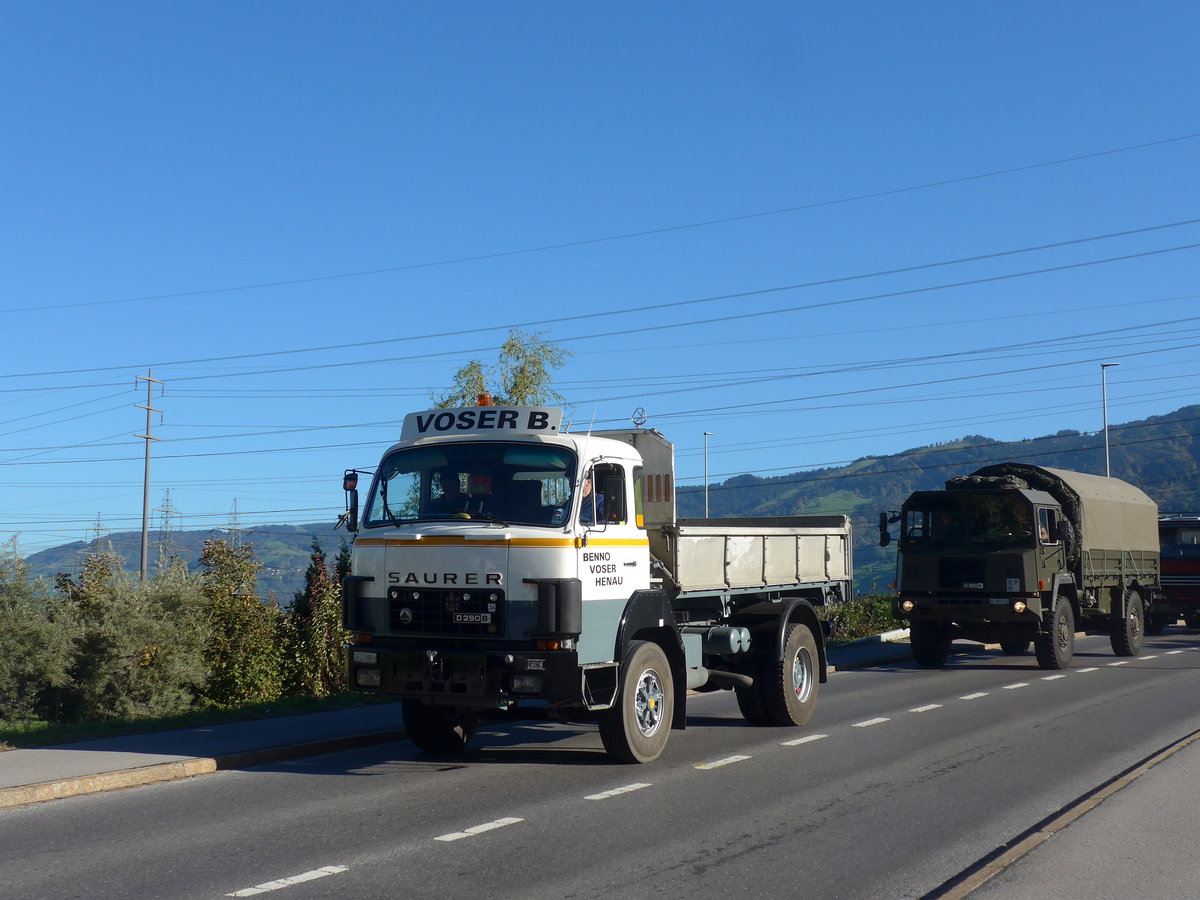 (198'170) - Voser, Henau - SG 27'889 U - Saurer am 13. Oktober 2018 in Bilten, Sch�niserstrasse
