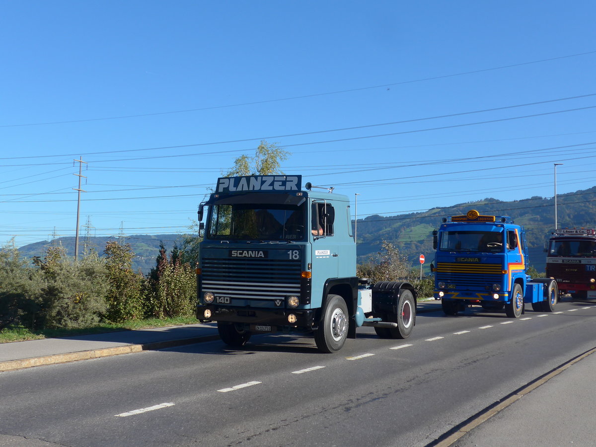 (198'171) - Planzer, Dietikon - Nr. 18/ZH 32'471 U - Volvo am 13. Oktober 2018 in Bilten, Sch�niserstrasse