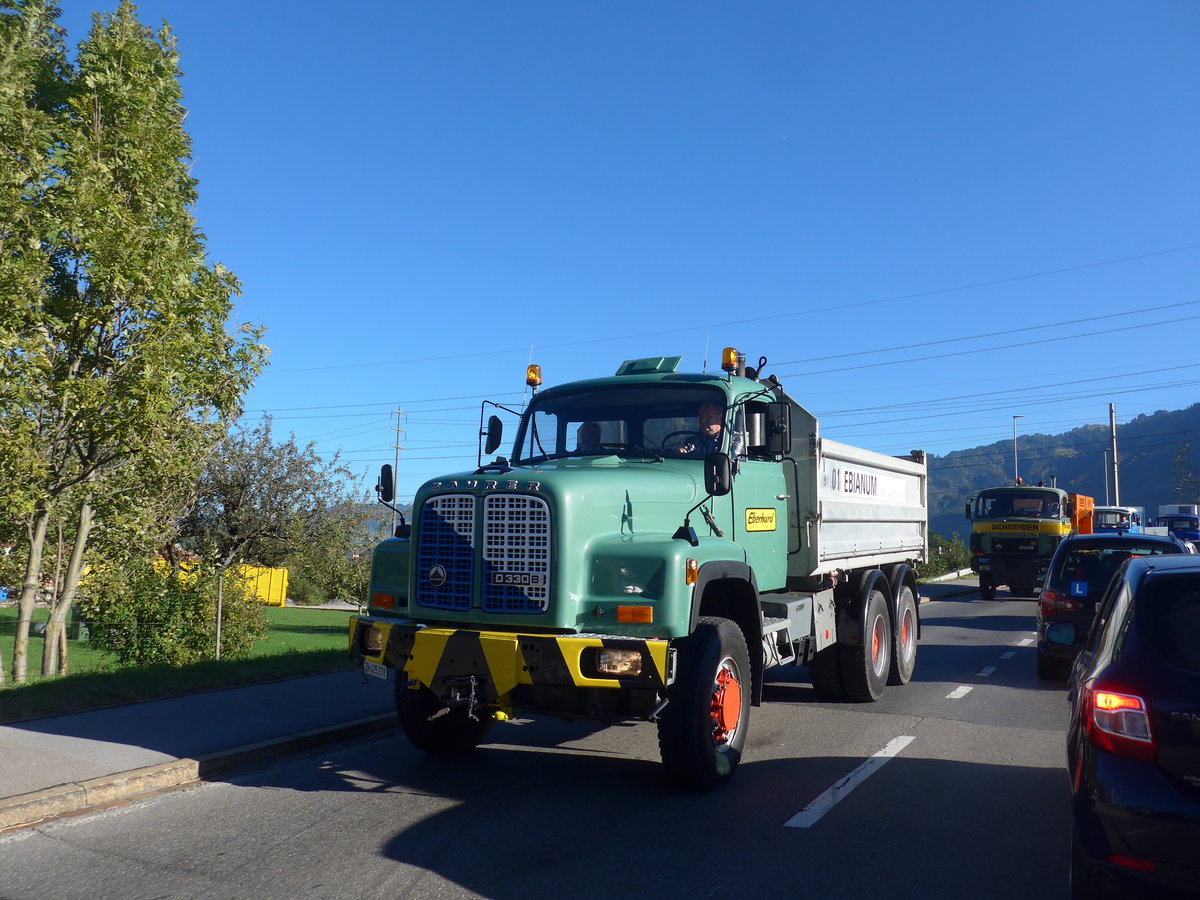 (198'200) - Eberhard, Kloten - ZH 425'278 - Saurer am 13. Oktober 2018 in Bilten, Sch�niserstrasse