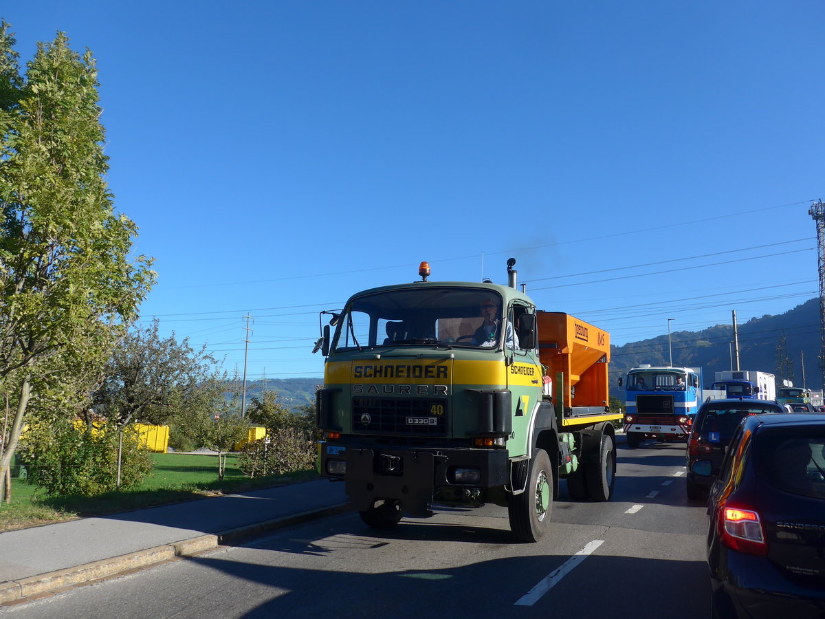 (198'201) - Schneider - Nr. 40/ZH 2461 - Saurer am 13. Oktober 2018 in Bilten, Sch�niserstrasse