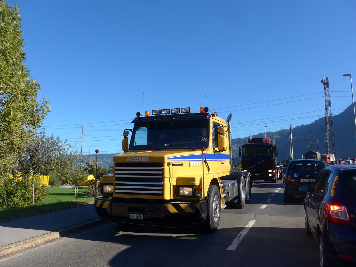(198'216) - Scania - GL 2626 - am 13. Oktober 2018 in Bilten, Sch�niserstrasse