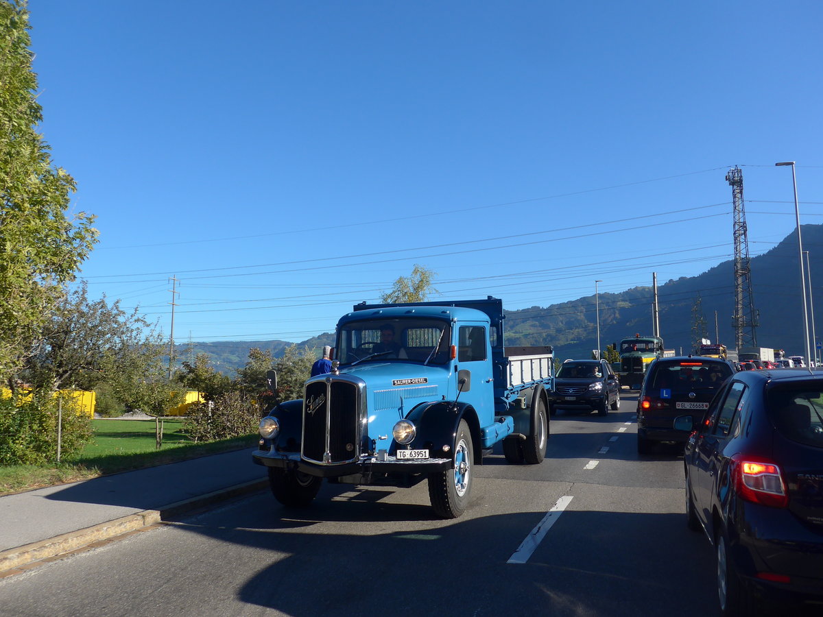 (198'220) - Saurer - TG 63'951 - am 13. Oktober 2018 in Bilten, Sch�niserstrasse