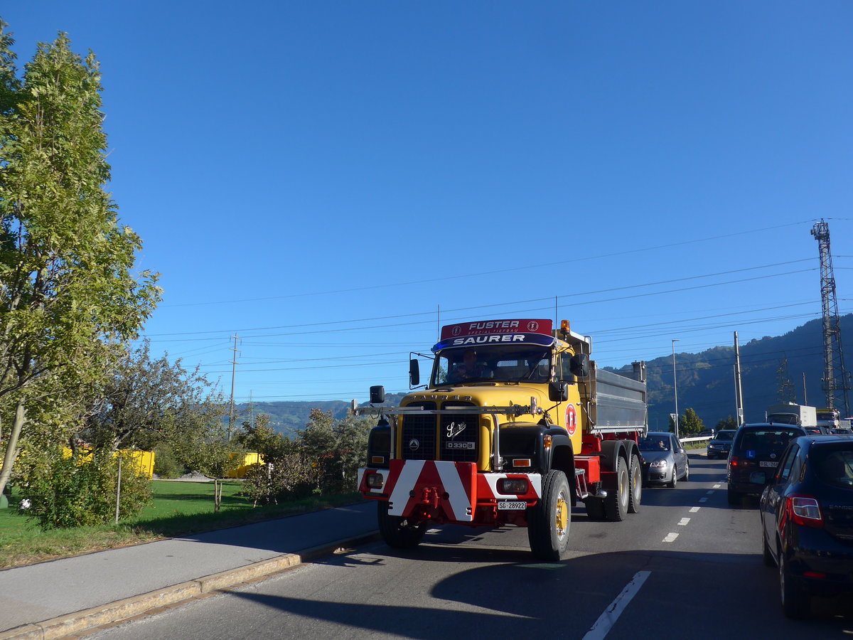(198'222) - Fuster, Thal - SG 28'922 - Saurer am 13. Oktober 2018 in Bilten, Sch�niserstrasse 