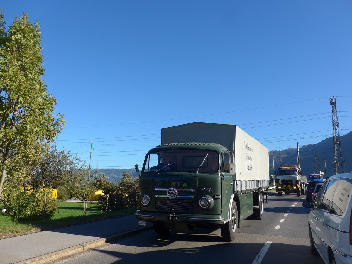 (198'223) - Holenstein, Bazenheid - SG 27'570 U - Saurer am 13. Oktober 2018 in Bilten, Sch�niserstrasse