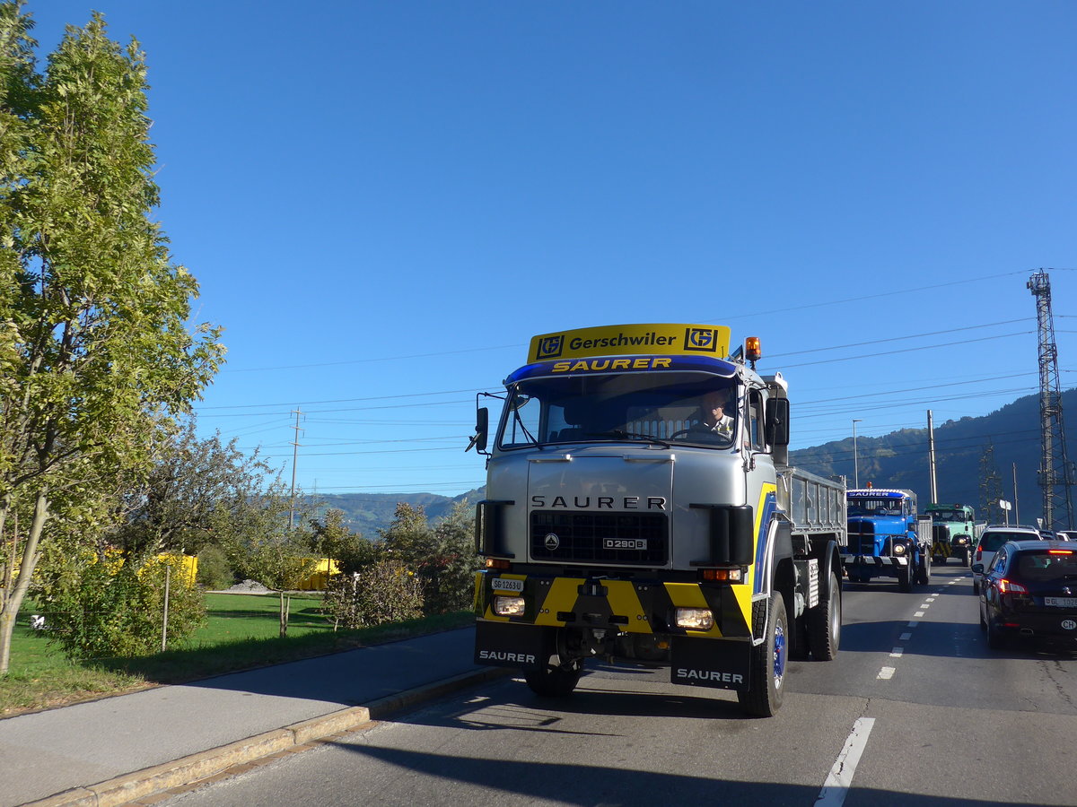 (198'224) - Gerschwiler, Goldach - SG 1263 U - Saurer am 13. Oktober 2018 in Bilten, Sch�niserstrasse