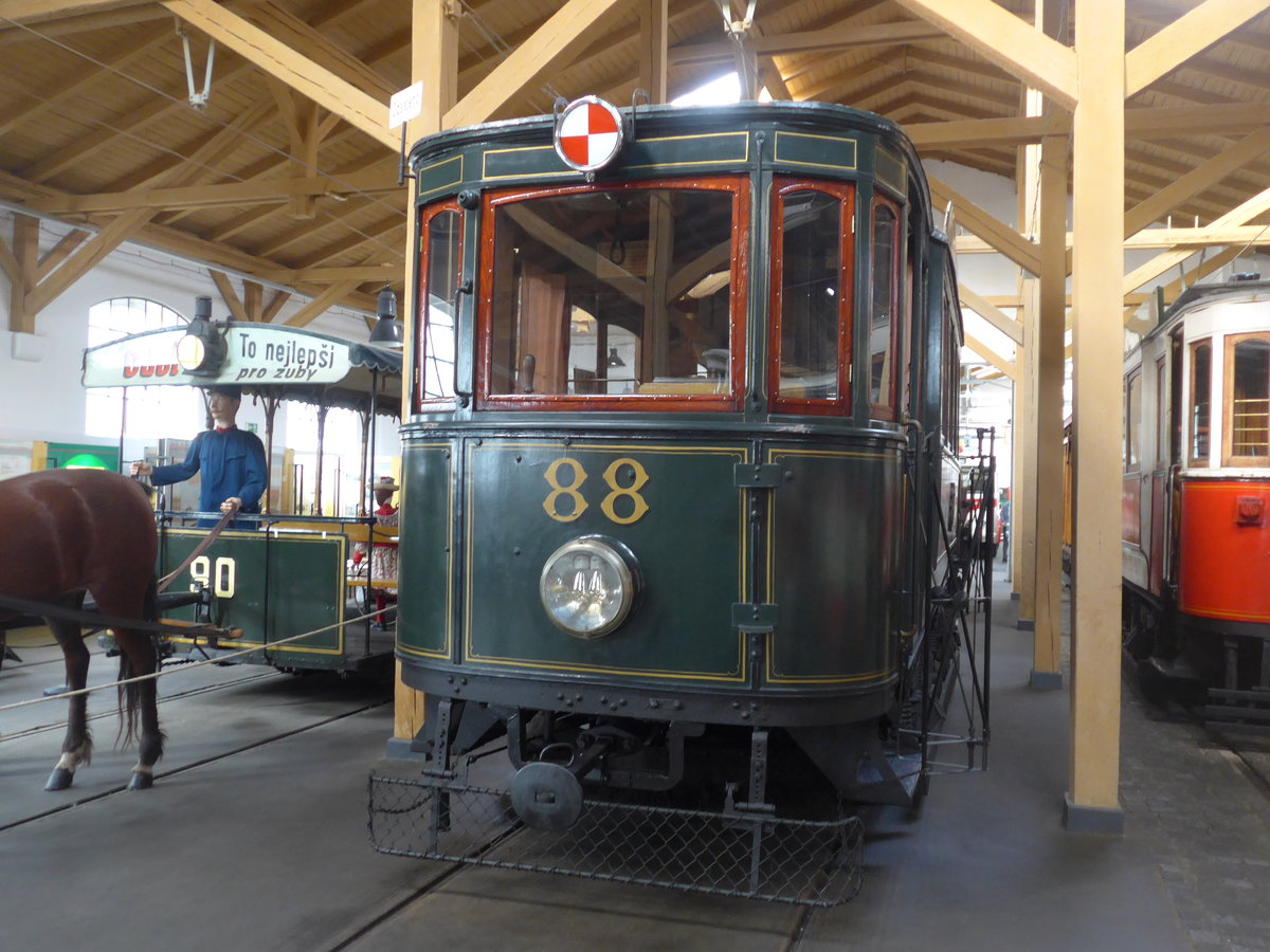 (198'785) - DPP-Tram - Nr. 88 - am 20. Oktober 2018 in Praha, �PNV-Museum